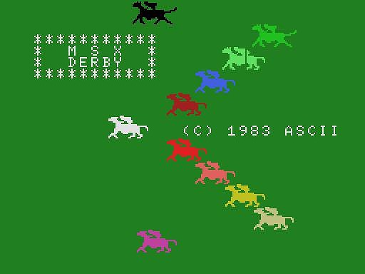 画像ギャラリー No.001のサムネイル画像 / 名作競馬ゲーム「MSXダービー(MSX版)」プロジェクトEGGで配信開始。3000円の資金を使って7レースの予想に挑戦