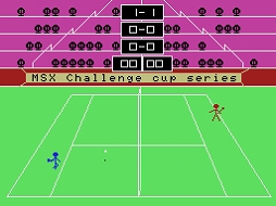 画像ギャラリー No.002のサムネイル画像 / 「3Dテニス(MSX版)」,プロジェクトEGGで本日配信。コートを横方向から見てプレイするクラシックスタイルのテニスゲーム