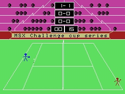 画像ギャラリー No.004のサムネイル画像 / 「3Dテニス(MSX版)」,プロジェクトEGGで本日配信。コートを横方向から見てプレイするクラシックスタイルのテニスゲーム