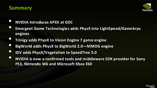 GDC 200908NVIDIAPhysXβǽ򹭤APEXפθȥǥ