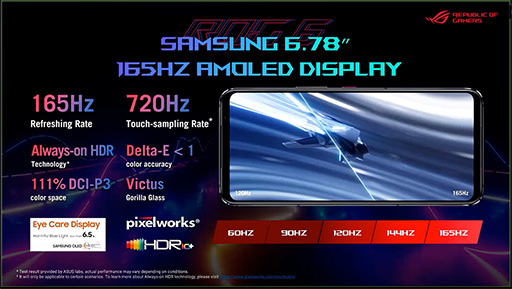 ���������꡼ No.016�Υ���ͥ������ / ASUS�������ޡ��������ޥۡ�ROG Phone 6�פ�ȯɽ�����ѳ��դ������顼�˥ڥ�����ǻҺ��Ѥ������ǽ�������˶���