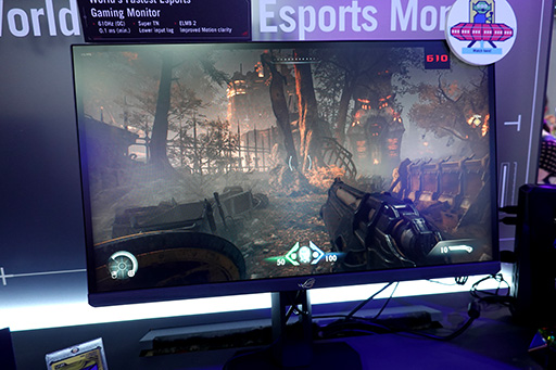 画像ギャラリー No.002のサムネイル画像 / 世界最速610Hz表示のゲーマー向けTN液晶ディスプレイをASUSが披露。24インチ級液晶パネルを選んだ驚きの理由とは?