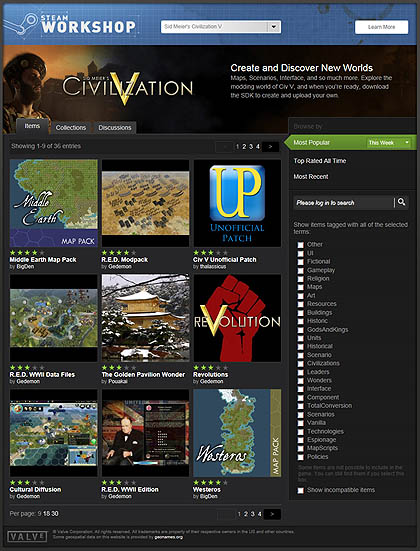 Civilization VפSteam Workshop򥵥ݡȡĥѥåΥ꡼ˡޥåפʤɤ³ȸ