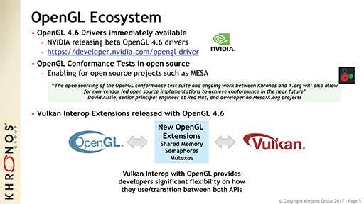 OpenGL 4.6οʲOpenCLξˤĤơKhronos GroupɽNeil TrevettʹƤߤ