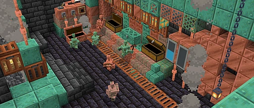 画像ギャラリー No.001のサムネイル画像 / 「Minecraft」“銅ゴーレム”が登場。チェストを整理してくれるかわいい新モブ。銅の装備も追加へ