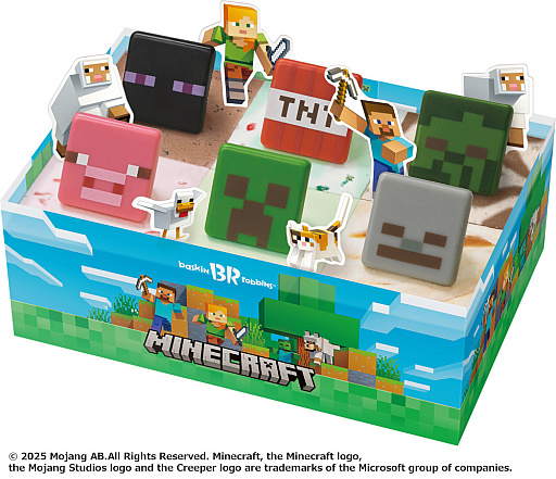 画像ギャラリー No.001のサムネイル画像 / 「Minecraft」がサーティワンと初コラボ。クリーパーたちのチョコプレートがのったアイスクリームケーキを7月17日に発売