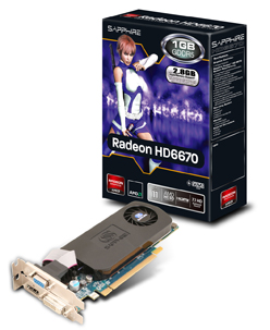 ���������꡼ No.001�Υ���ͥ������ / ��������Low Profile�б���Sapphire��HD 6670��ܥ����ɤ�ȯ��