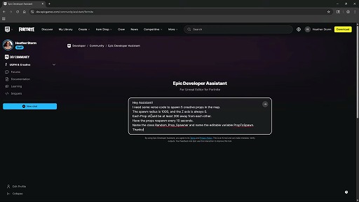 画像ギャラリー No.006のサムネイル画像 / 「フォートナイト」,リアルタイムで会話可能なAI NPCを制作できるツールをリリース予定。「UEFN」特化のAIコーディングアシスタントも登場