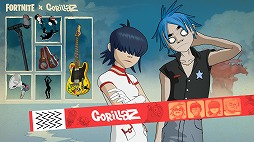 画像ギャラリー No.005のサムネイル画像 / 「Fortnite Festival」シーズン10のアイコンにバーチャルバンド「Gorillaz」を起用。ヌードル,2D,ラッセル,マードックのコスチュームが登場
