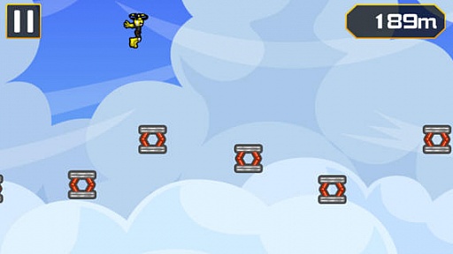 画像ギャラリー No.002のサムネイル画像 / スマホ向け「プロペラマン」が配信。プロペラを操作してジャンプ台に飛び移ろう