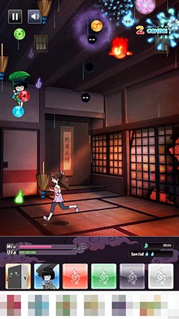 画像ギャラリー No.006のサムネイル画像 / 人魂のミューと協力して妖怪界の扉を封鎖せよ! iOS向けアクション「歌と森の妖怪屋敷」を紹介する「(ほぼ)日刊スマホゲーム通信」第819回