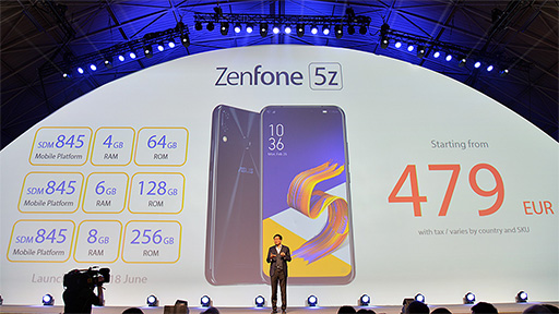 ASUSޡȥեZenFone 5ץ꡼3ȯɽϥɤΡZenFone 5ZפSnapdragon 845ܤ479桼