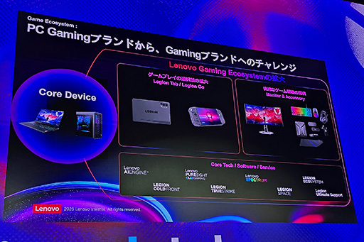 画像ギャラリー No.009のサムネイル画像 / LenovoのゲームPC「Legion」2025年モデルの見どころは? 有機ELパネル搭載モデルを拡充し,独自のAI機能で性能を引き出す