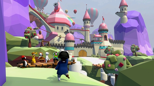 画像ギャラリー No.001のサムネイル画像 / PC版「Human Fall Flat」,新レベル“キャンディランド”を追加するアップデートを実施。甘いお菓子で彩られた新たなステージが登場
