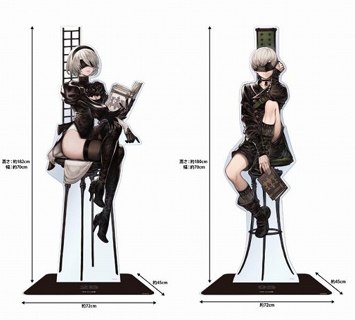 画像ギャラリー No.003のサムネイル画像 / 「NieR:Automata」×日販コラボが2月26日から全国の書店576店舗で開催。2Bと9Sの等身大アクリルスタンドの受注販売も実施