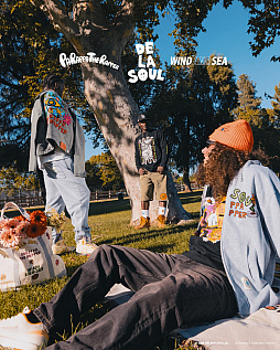 画像ギャラリー No.001のサムネイル画像 / 「パラッパラッパー」×WIND AND SEA×De La Soulコラボ決定。花のモチーフやパラッパのカエルのロゴなどを使用したアイテムを展開