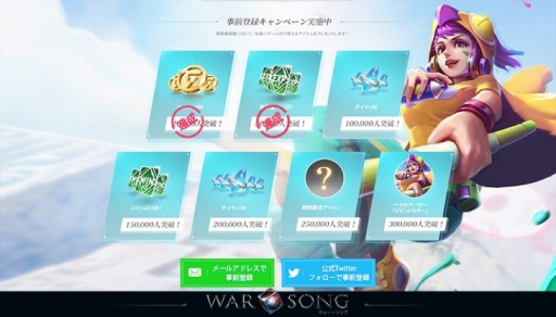 ���������꡼ No.002�Υ���ͥ������ / ���ޥ۸���MOBA�����ȥ��War Song�פ�1���֤ǻ�����Ͽ�Կ�5��������