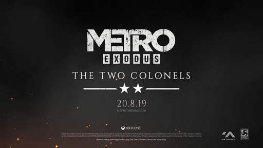 gamescomϡMetro ExodusפDLC1ơTHE TWO COLONELSפ֤2019ǯ820ۿ