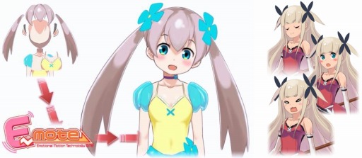 ���������꡼ No.002�Υ���ͥ������ / 2D���饹�Ȥ򥢥˥᡼����󲽤���ġ����E-mote�ס������ϴ�Ȥ���ӸĿ͸����Υץ��̵����