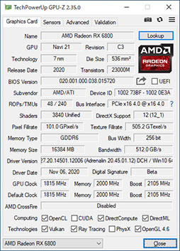 AMDοGPURadeon RX 6800 XTRX 6800ץӥ塼ԤΥ쥤ȥбGPU϶ǤRTX 3080/3070廊Τ