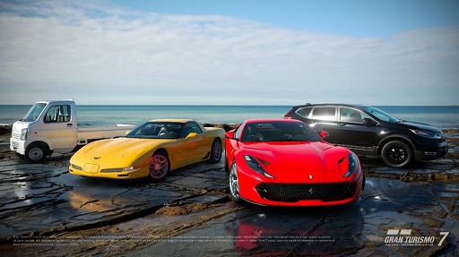 画像ギャラリー No.001のサムネイル画像 / 「グランツーリスモ7」,シボレー コルベット Z06(C5),フェラーリ 812 スーパーファスト,ホンダ CR-V e:HEV,スズキ キャリイ KCが登場