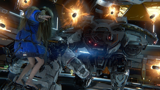 画像ギャラリー No.010のサムネイル画像 / SFアクションADV「プラグマタ」,アンドロイド少女ディアナのハッキング能力より,敵の装甲を強制解除するオーバードライブを紹介