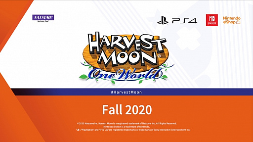 PS4SwitchHarvest Moon: One Worldפ2020ǯȯ䡣Ҿʪפή쥷ߥ졼