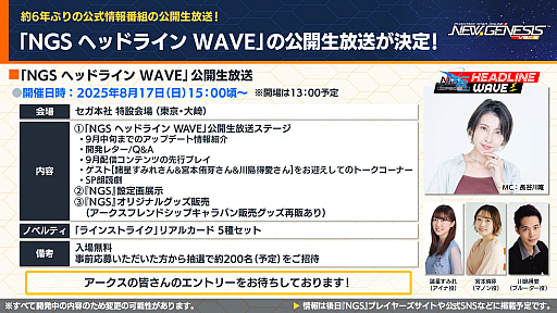 ���������꡼ No.016�Υ���ͥ������ / ��NGS ver.2�׸������ȤޤȤᡣ������Project�ץ���ܤ�8��š���NGS �إåɥ饤�� WAVE�ɤθ�����������»ܷ���