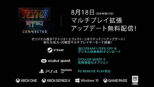 Tetris Effect ConnectedפPCSteamǡˤ819ۿꡣ֥ƥȥꥹ եȡ̵ĥåץǡȤƱ»