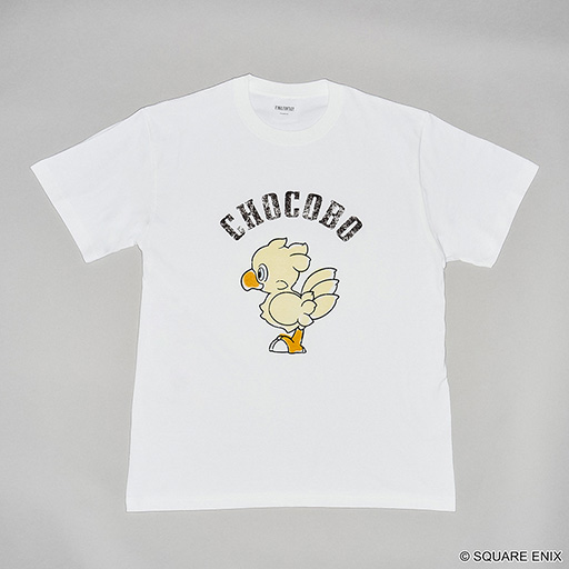 画像ギャラリー No.001のサムネイル画像 / 「チョコボ」「モーグリ」「トンベリ」「サボテンダー」の「FF」Tシャツ,予約を受付中。シンプルな白地に,かすれた風合いのプリントがおしゃれ