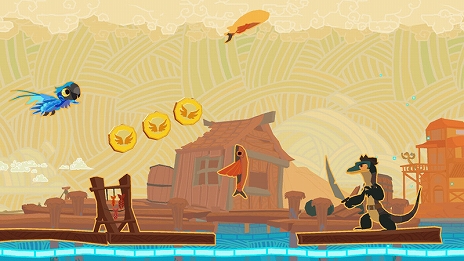 画像ギャラリー No.004のサムネイル画像 / Switch用ソフト「羽ばたくヒーロー」が10月22日に配信。ボタン1つで鳥を操作してステージのゴールを目指す横スクロールアクション