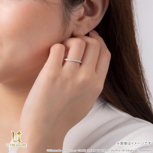 画像ギャラリー No.002のサムネイル画像 / 「ポケモン」のピカチュウをモチーフにしたハーフエタニティリングがユートレジャーより発売