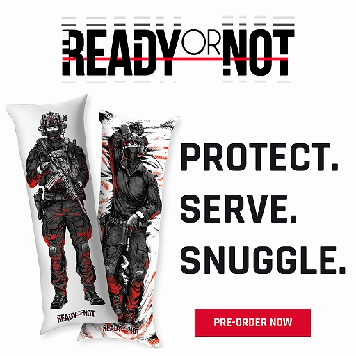 画像ギャラリー No.001のサムネイル画像 / 「Ready or Not」,まさかの“タクティカル抱き枕”を発売。Judgeをプリントした抱き枕が“ご要望にお応えして”いよいよ登場