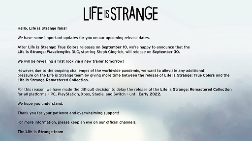 Life is Strange Remastered Collectionפȯ2022ǯƬ˱