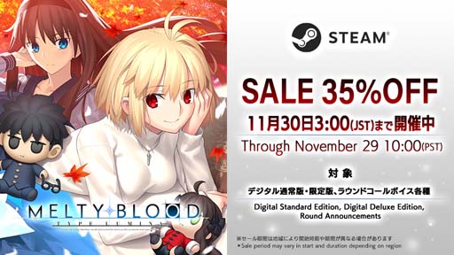 2DƮMELTY BLOOD: TYPE LUMINAפ35󥪥աSteamˤƥ볫