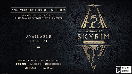 #003Υͥ/10ǯޤȥɤοǡThe Elder Scrolls V: Skyrim Anniversary Editionפȯɽ1111꡼