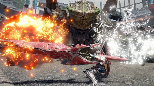 画像ギャラリー No.001のサムネイル画像 / 「モンハンライズ:サンブレイク」,イベントクエスト“爆炎豪水”本日配信。特別なジェスチャー“称賛に応える”と“得意げにする”を獲得できる