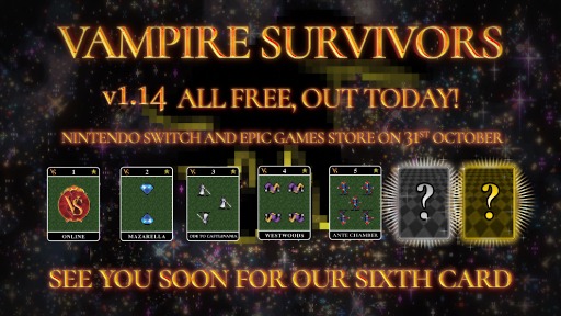 ���������꡼ No.007�Υ���ͥ������ / ��Vampire Survivors�ס�����饤���ϥץ쥤�俷���Ǥ���������v.1.14���ۿ���缡���ϡ���Balatro�פȤ�̵�������DLC���о�