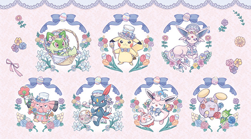 画像ギャラリー No.002のサムネイル画像 / エーフィ,ニャオハ,ブルーたちがフリル付きの衣装でおめかし。グッズシリーズ「Pokémon Botanical Easter」,3月21日に発売