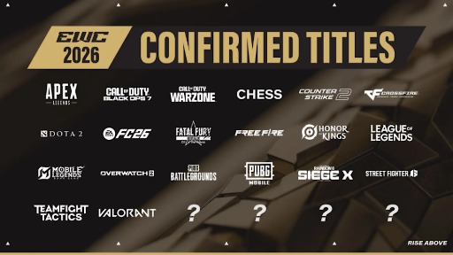 画像ギャラリー No.002のサムネイル画像 / 世界最大規模のeスポーツの祭典「Esports World Cup 2026」,競技20タイトルを発表。「スト6」「餓狼伝説CotW」「BO7」「OW2」「LoL」など