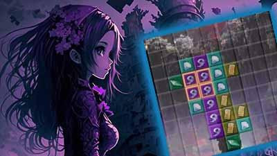 画像ギャラリー No.001のサムネイル画像 / パズルRPG「カケラの塔」配信開始。宝石のピースで特定の形を作ると能力が上がる