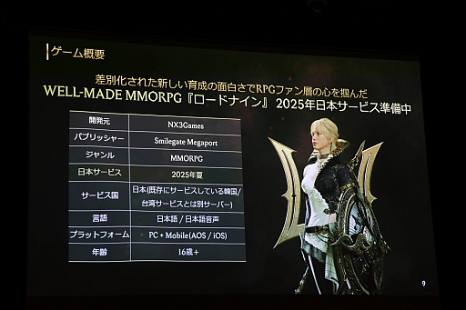 画像ギャラリー No.002のサムネイル画像 / 新作MMORPG「ロードナイン」のシークレットパーティーをレポート。競合タイトルとの差別化を図った「アビリティシステム」などの概要が明らかに