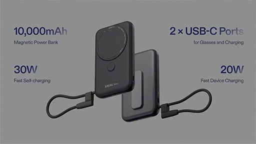 画像ギャラリー No.003のサムネイル画像 / Switch2の映像をサングラス型ディスプレイに表示する変換アダプタ兼バッテリー「XREAL Neo」は,2025年9月発売を目指して開発中