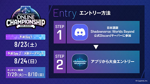 ���������꡼ No.002�Υ���ͥ������ / ͥ���޶�500���ߤ��Ѱդ�������ɥ�WB��θ����緿����饤������Shadowverse Online Championship 2025 August�ס�����ȥ꡼�򳫻�