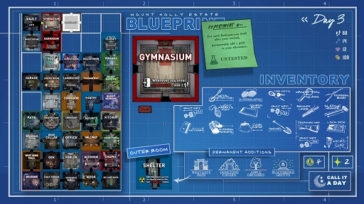 画像ギャラリー No.005のサムネイル画像 / パズルアドベンチャー「Blue Prince」,日本時間4月11日にリリース。邸宅にある45部屋の間取りを設計し,46番目の部屋を見つけ出せ