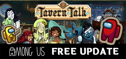 画像ギャラリー No.001のサムネイル画像 / 酒場経営ビジュアルノベル「タヴァントーク」,「Among Us」とのコラボを実施。同作が30%オフになるセールも開催中