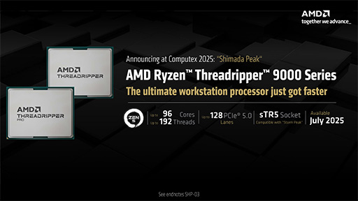 ꡼ No.002Υͥ / Zen 5˿ʲ64CPURyzen Threadripper 9000ץ꡼ȯɽ