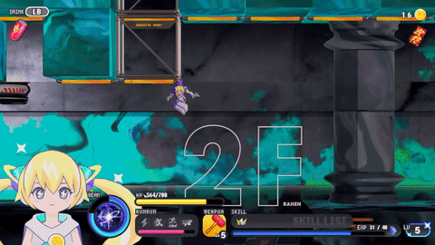 画像ギャラリー No.008のサムネイル画像 / 次元少女と身体を共有する2Dアクション“デート”「CONERU -DIMENSION GIRL-」,PC/Switch向けに本日リリース