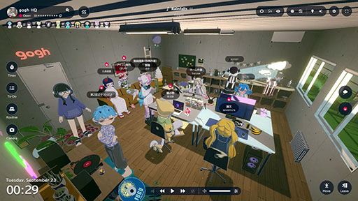 画像ギャラリー No.004のサムネイル画像 / 「gogh: Focus with Your Avatar」,マルチプレイヤー機能を正式実装。プレイヤーがカスタマイズした部屋に集まれるように