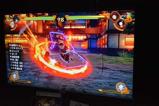 画像ギャラリー No.005のサムネイル画像 / 「鬼滅の刃 ヒノカミ血風譚2」試遊レポート。前作で培ったシリーズ独自の攻防はそのままに,キャラクターや技の増加でゴージャスな作りに